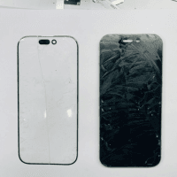 Replacement screen parts ready for fitting